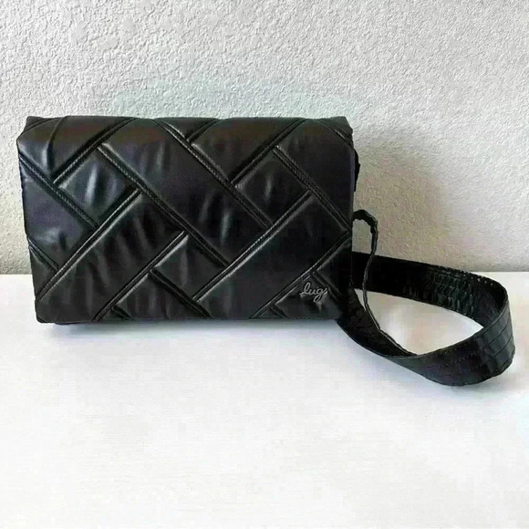 LUG Huddle Black Crossbody Purse Bag and LUG Sleeper Brush Holder Set of Two - Picture 4 of 14